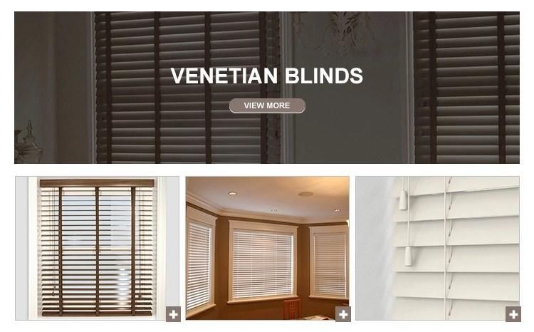 Home Cord PVC Faux Waterproof Wood Look Venetian Blinds with Wood Slats