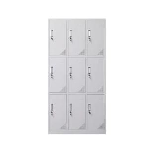 Free Shipping Steel Office Furniture 9 Door Modern Custom Metal Locker