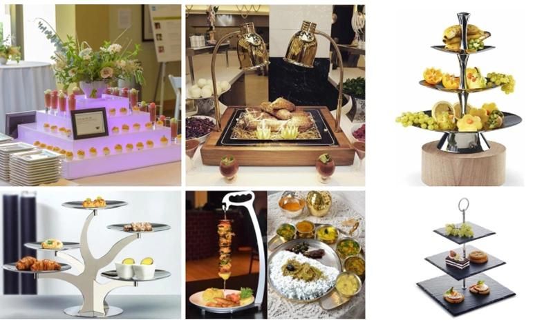 Italian Modern Furniture Pyramid Mirrored Afternoon Tea Tower Antique Buffet Utensils Custom Candy Dessert Buffet Cupcake Display Stands for Catering