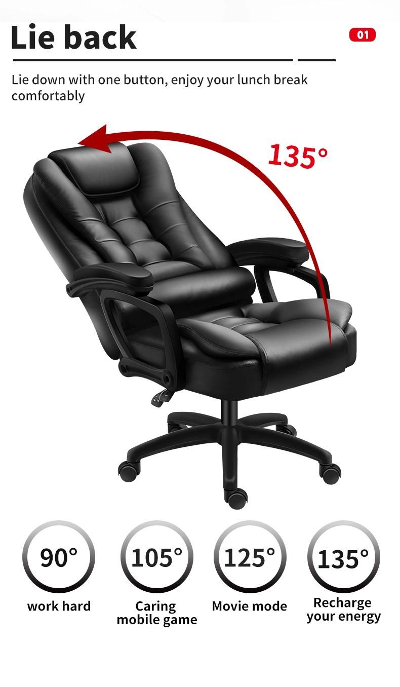 High-Back CE Certified Swivel Luxury Recliner Leather Manager Boss Executive Office Chair