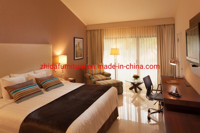 Foshan Customized King Size Bed Furniture 4 Star Hotel Villa Apartment Living Room Bedroom Furniture