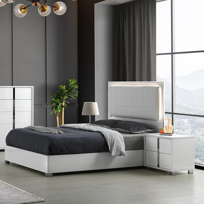 Nova Modern Platform Bed with Built-in LED Light