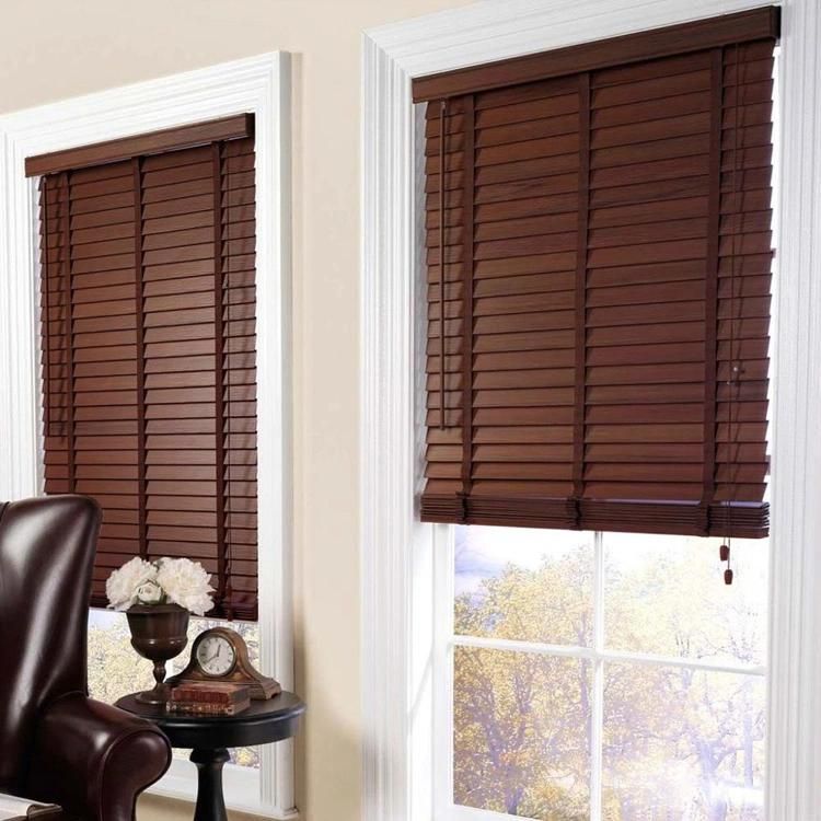 Manual and Electric Operate Wood Venetian Blinds