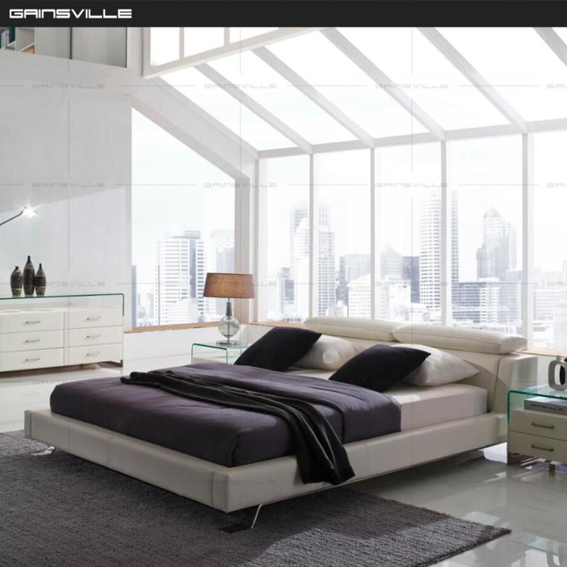 Contemporary Home Bedroom Furniture Queen Beds with Metal Legs