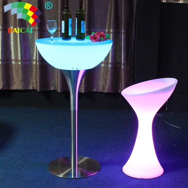 LED Illuminated Bar Cocktail Table /Modern LED Bar Table with Remote Control