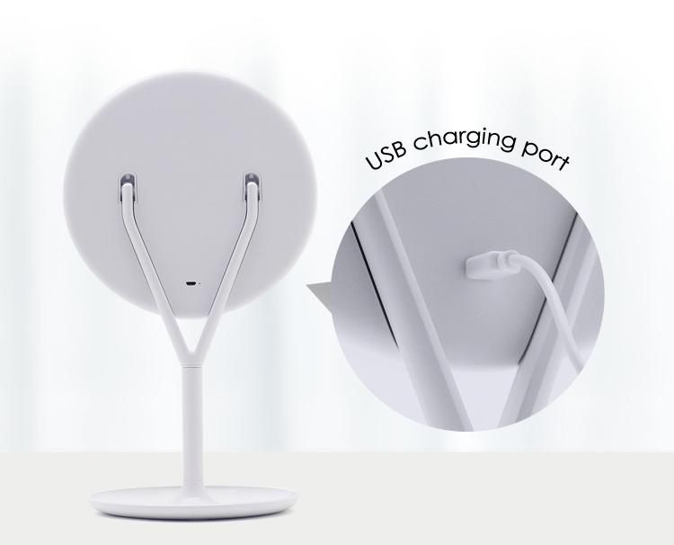 LED Makeup Mirror with 5X Magnetic Mirror Light USB Charging