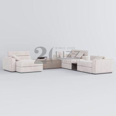 Luxury Italian Style Solid Wood Home Furniture Modern Couch Living Room Corner Sofa with Good Quality