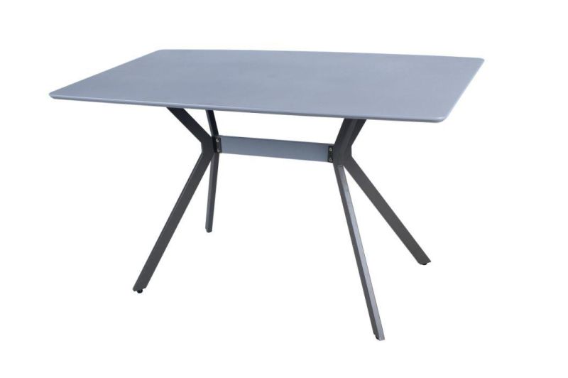 Hot Sell MDF Table Top Dining Table with Coated Steel Tube Leg