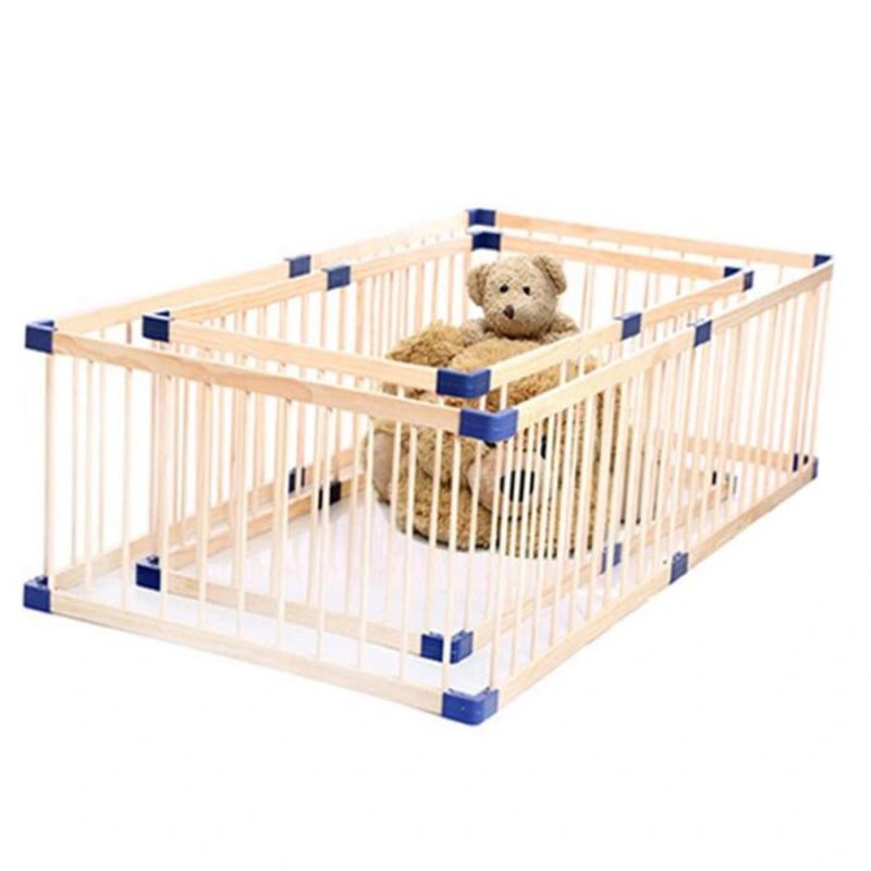 Wooden Playpen for Baby Fence Kids Playpen Wood Baby Play Gate