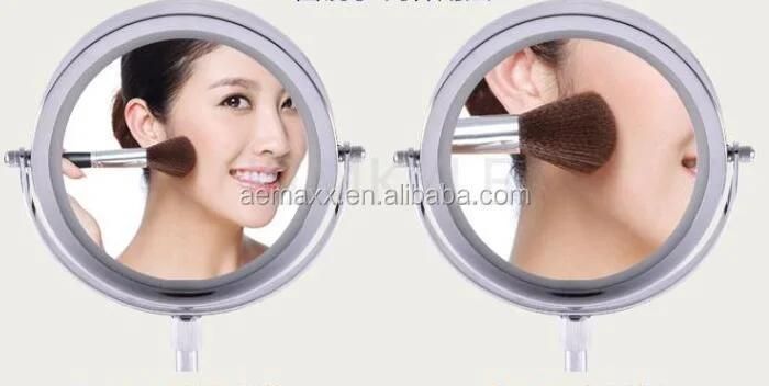 Modern Double-Sided 5X 10X Magnification LED Touch Makeup Vanity Mirror