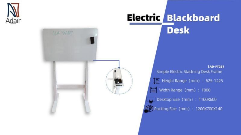 Office Meeting Electric Height Adjustable Standing Desk with Blackboard