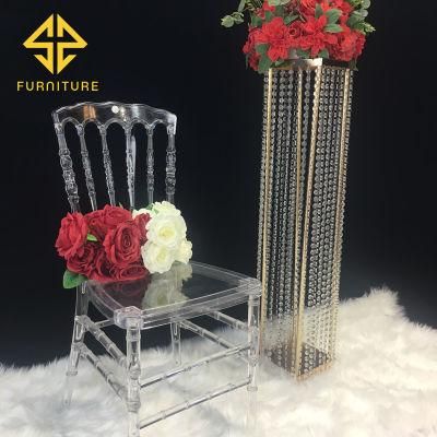 Wholesale Modern Clear Transparent Acrylic Resin Wedding Banquet Chair for Dining