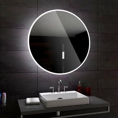 Hotel/Apartment Round Lighted Touch Sensor Bathroom Mirror