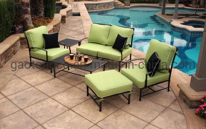 Metal Patio Table Set Cast Aluminium 4 Seats Outdoor Garden Furniture