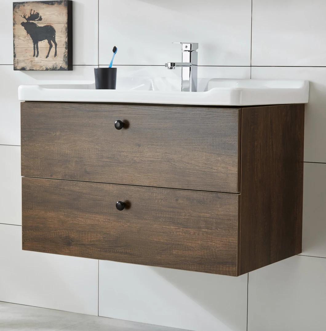 Wall Mounted Toilet Solid Wood Bathroom Cabinet Vanity Hotel Home Furniture