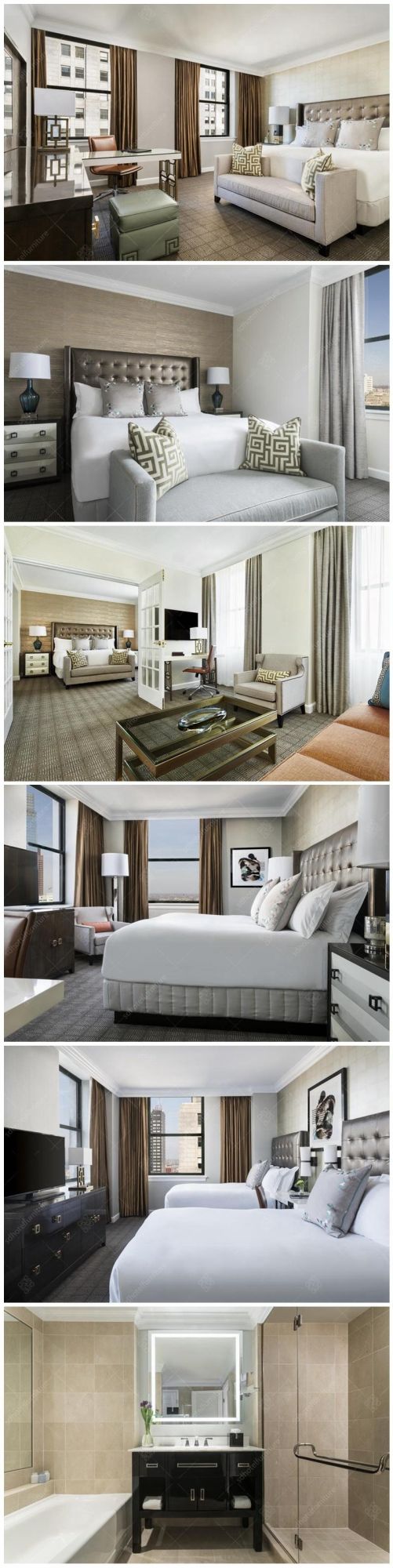 Modern 5 Stars Hotel Bedroom Furniture Sets Commercial Furniture Sets for Sale
