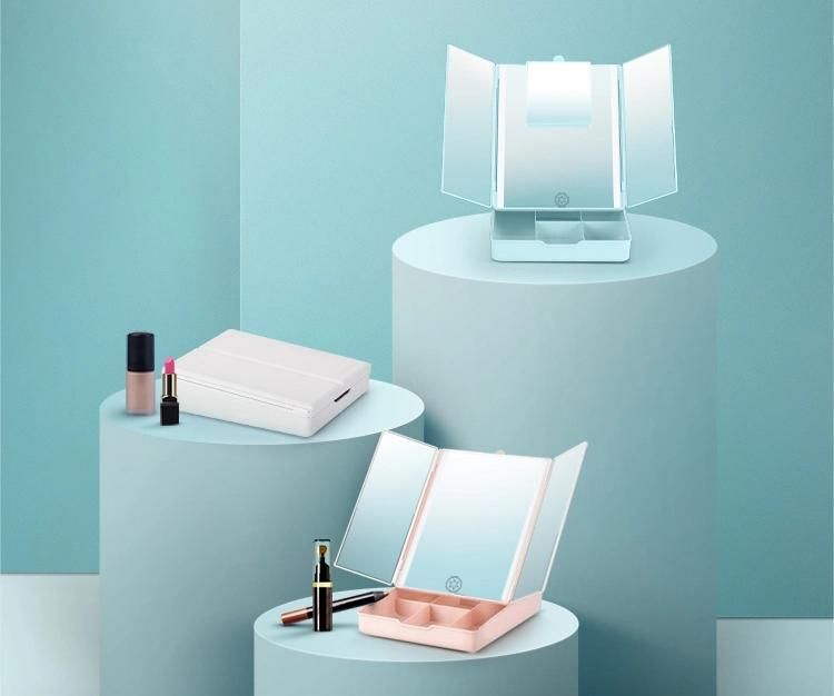 Wholesale Dressing Table Mirror with Drawer LED Lighted Free Rotation