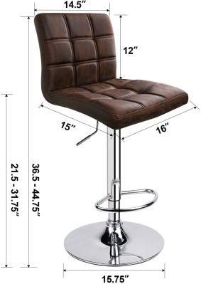 Ajustable Black White Bar Chair Chrome Foot Metal Legs Adjustable Sex Bar Stool