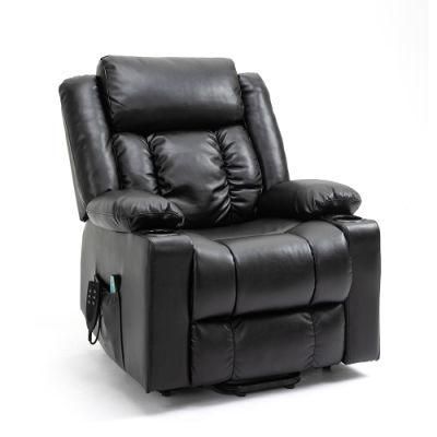 Modern Home Furniture Luxury Air Leather Reclining Lift Chair for The Elderly with 3 Motors Living Room Sofa