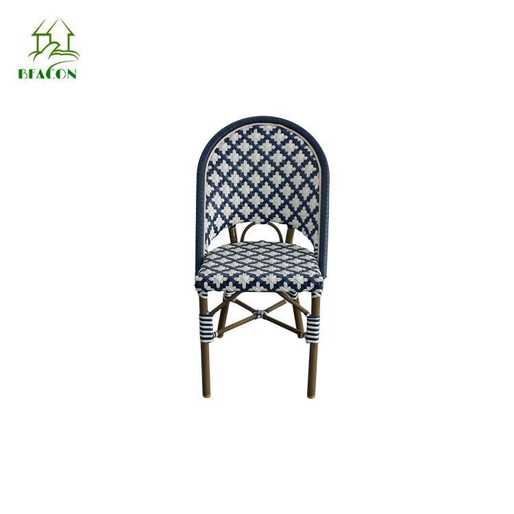 Modern Classic Popular Outdoor Rattan Aluminum Frame Dining Coffee Tea Furniture Chair