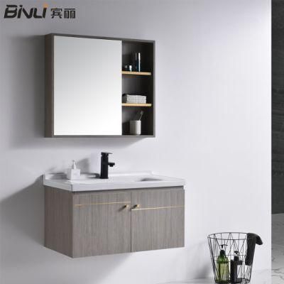 Modern Elegant Design Wall Mounted Bathroom Furniture Washbasin Bathroom Vanity Cabinet with Mirror Cabinet