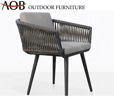 Modern Outdoor Restaurant Patio Garden Resort Villa Home Hotel Project Rope Dining Furniture Set Chair