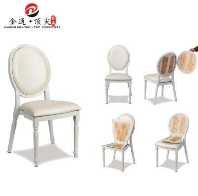 Top Furniture Wholesale Metal Frame PU Removable Stackable Wedding Chair for Wedding