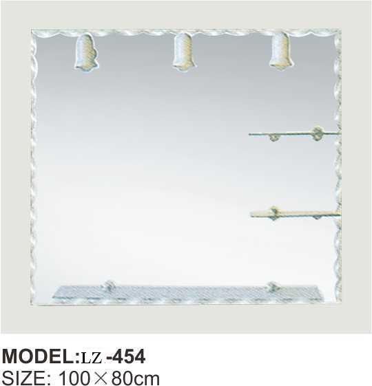 High Quality Rectangle Makeup Bathroom Mirror with Shelf and Lights