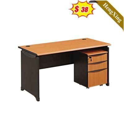 Modern Wooden Office Table Design Staff Table with Mobile Cabinet Furniture Office Desk