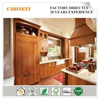 Oak Kitchen Storage Cabinet Solid Wood Shaker Style Manufacture for Builder