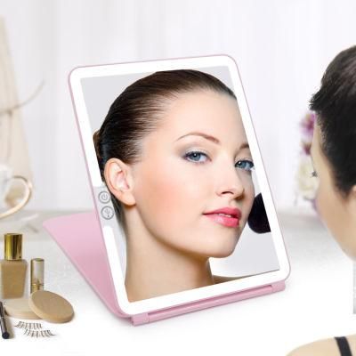 Super Slim Foldable LED Products High Definition LED Makeup Mirror with Touch Sensor