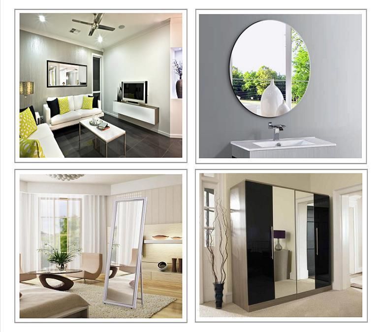 Hot Selling Modern Round Glass Mirrors Black Metal Frame for Bathroom Decorative Circle Wall Mirror