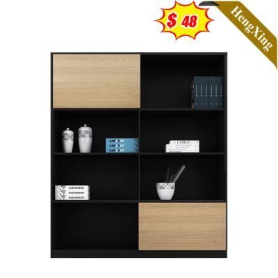Modern Wooden Nordic Style Make in China Black Mixed Wood Color Office School Company Furniture Storage Drawers File Cabinet