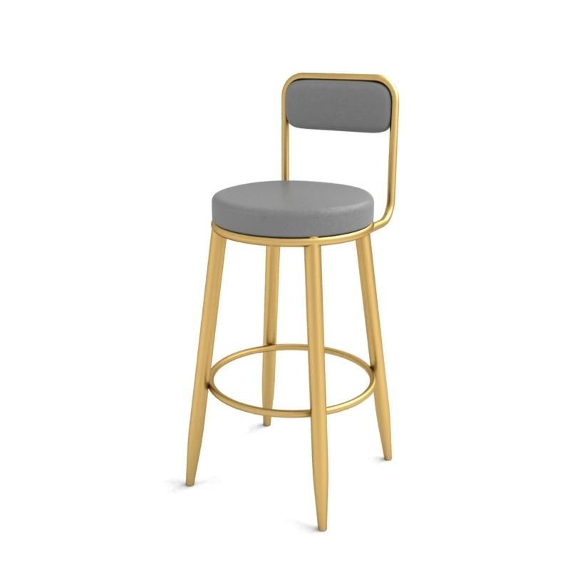 Restaurant Furniture Modern Golden Metal Iron Bar Chairs