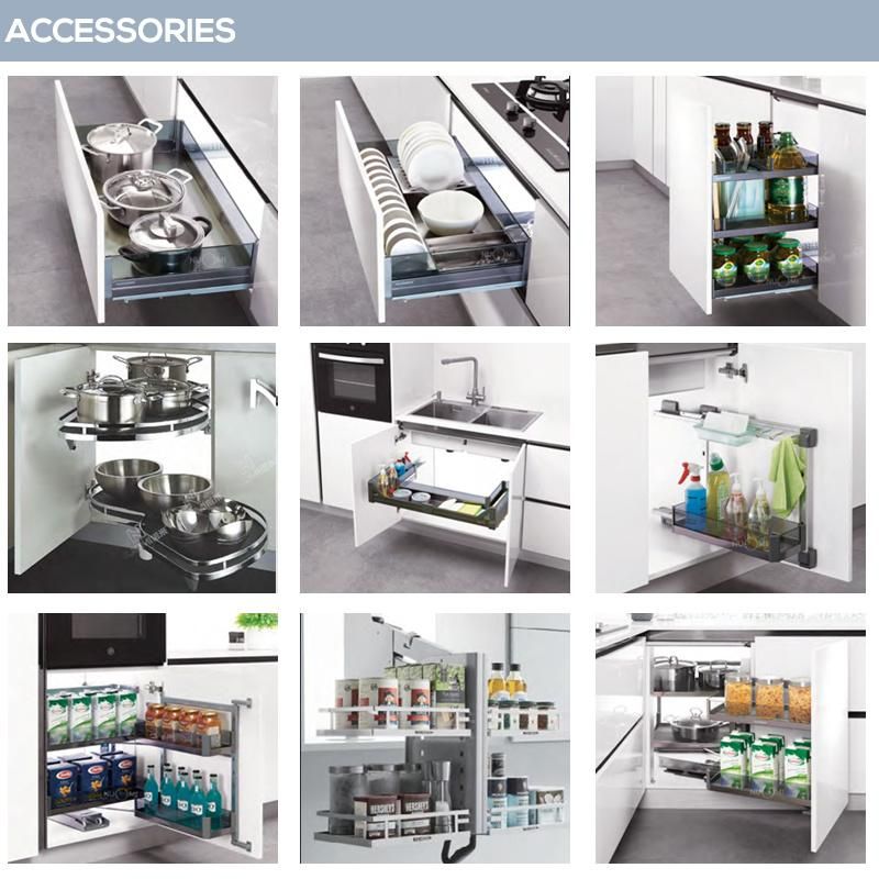 Factory Price Complete Modern Designs PVC Kitchen Island Furniture White Shaker Modular Kitchen Cabinet