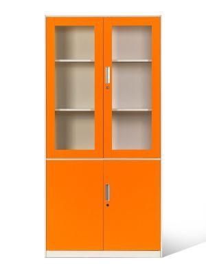 Half Glass Door File Cabinet for Office Use