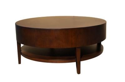 Custom Made/ Modern/ Round/ Oak Wooden Coffee Table