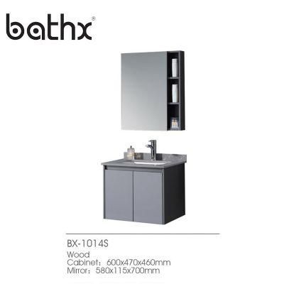 Chinese Modern Waterproof Ply Wood Bathroom Vanity Cabinet with Washing Basin