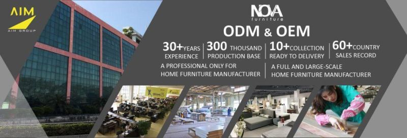 Nova Modern-Industrial Design Nightstands with 2 Metal Blades Base