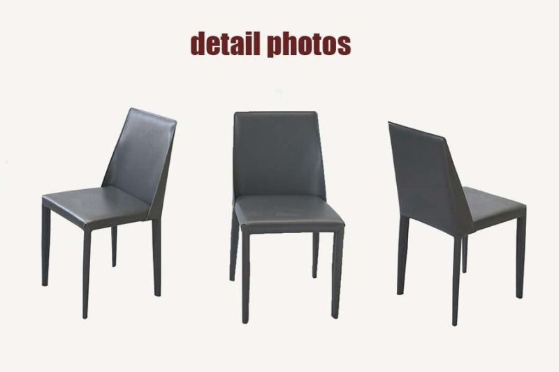 Modern Nordic Steel Sofa Chair PU Leather Dining Chair for Banquet Wedding Hotel Restaurant