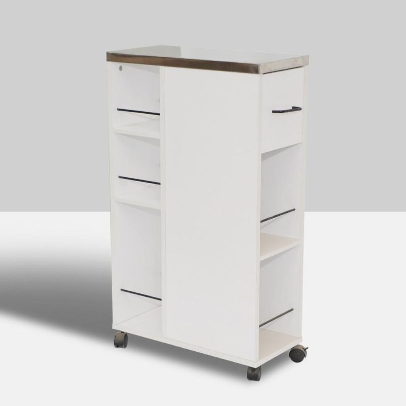 Kitchen Island Cocktail Cart Cleaning Trolley for Serving, Storage