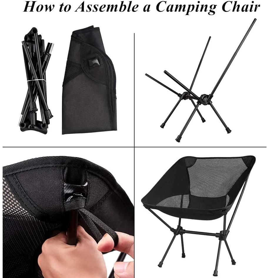 Travel Lightweight Aluminum Ground Folding Chair, Beach Chair, Camping Chair