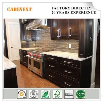 New Shaker Style Birch Solid Wood Kitchen Cabinets Factory Direct