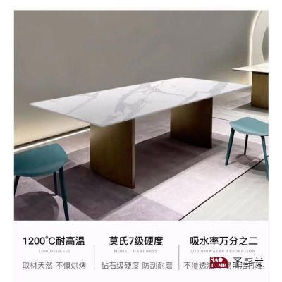Italian Style Design Living Room Dining Room Furniture Metal Base Dining Table