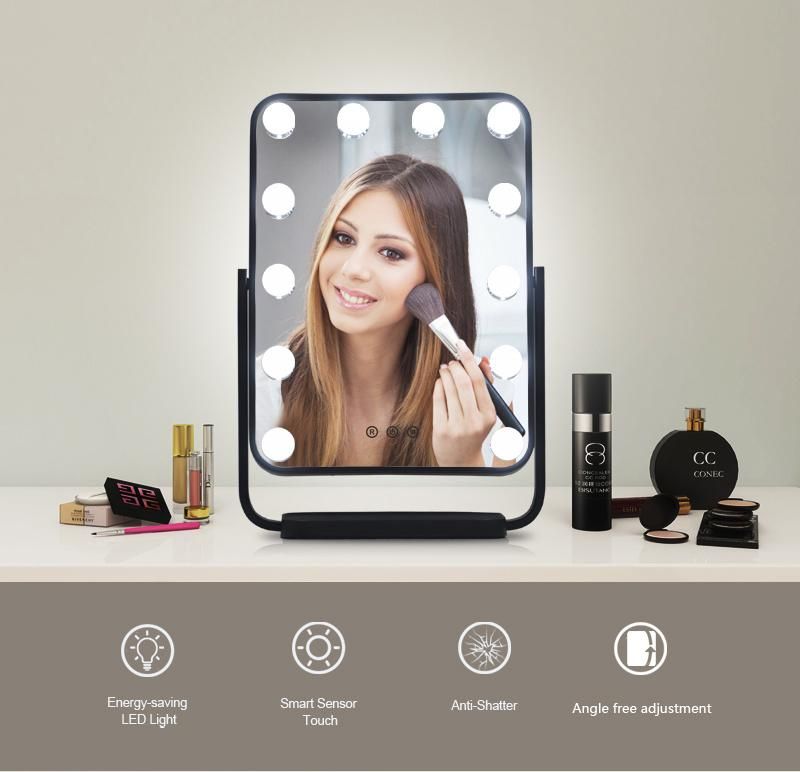 Unique Items Make up Mirror with LED Bulbs for Home Daily Makeup