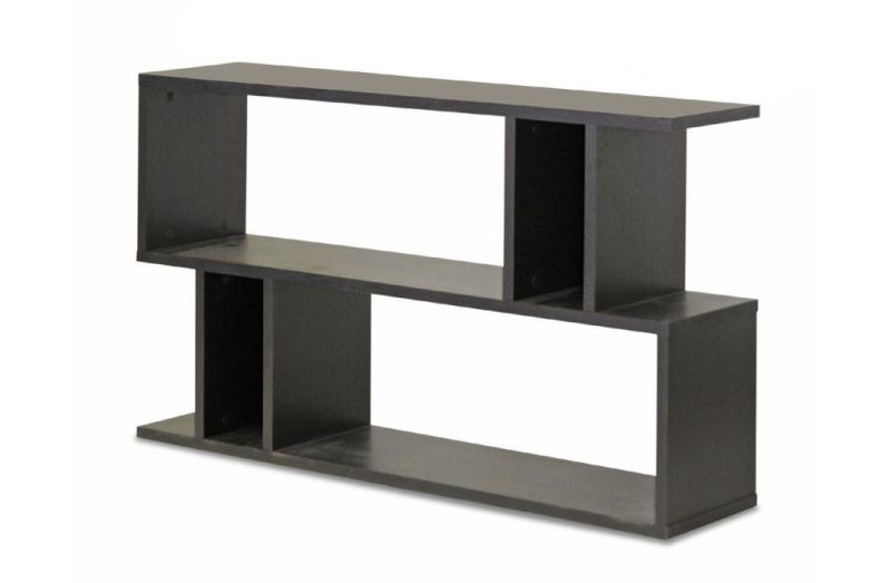 2-Level Modern Bookshelf, Dark Brown