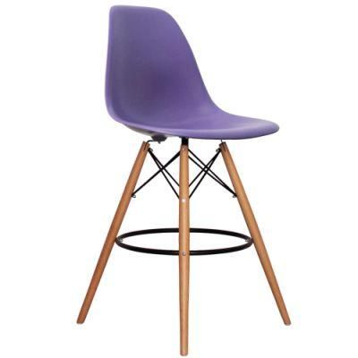 Hot Sale Modern Style Purple Bar Stools Dining Chair Plastic Chair Outdoor Chair