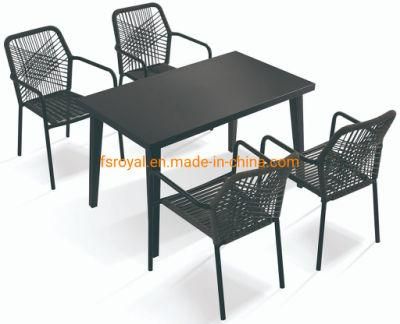 Royal Modern Home Garden Patio Hotel Resort Restaurant Exterior Outdoor Dining Chair Table Furniture