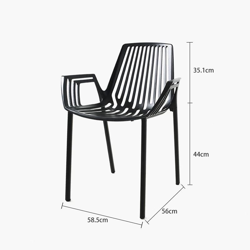 Modern Aluminum Restaurant Chair with Arm for Outdoor (SP-MC056)