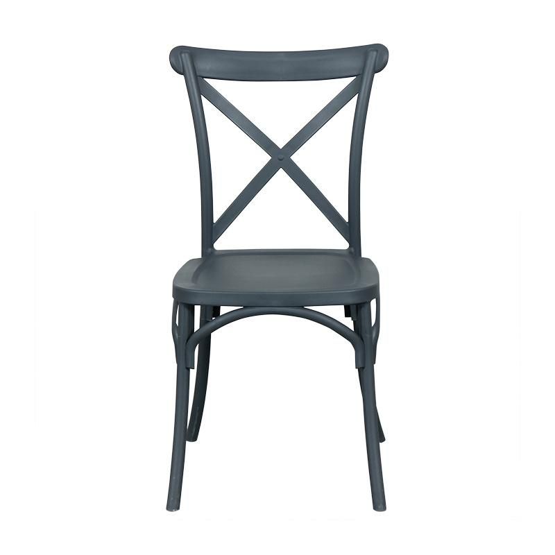 Wholesale Outdoor Furniture Modern Style Garden Furniture Santos Plastic Chair Eco-Friendly PP Armless Dining Chair